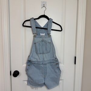 Old Navy Light Blue Denim Short Overalls
